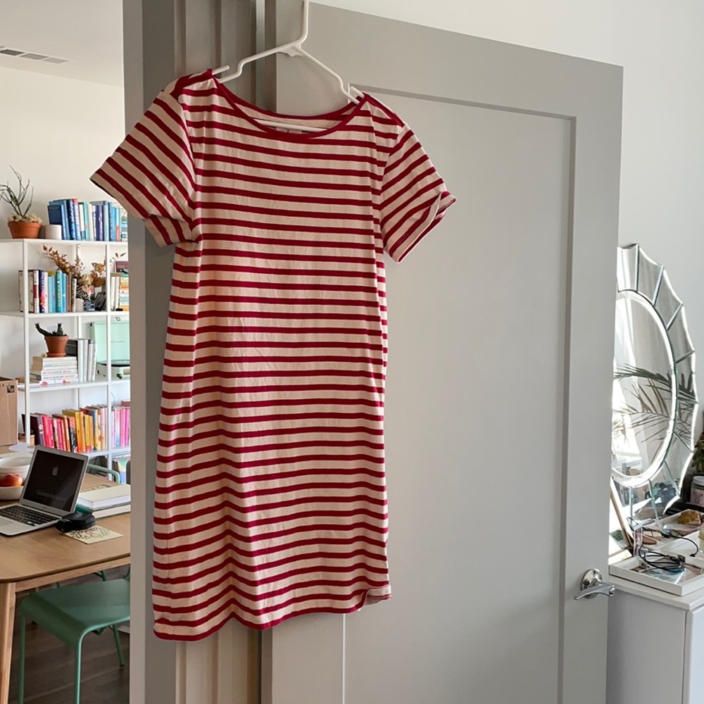 Red and White Striped Lou and Grey Shift Dress
